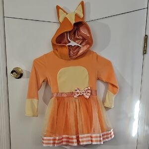 Spirit Halloween Kids Bingo Costume With Ears, Tail And Tutu. 3-4T.